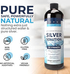 Alkaline Structured Silver Liquid Supplement 30ppm - Immune and Gut Health Support - Extra Strength Structured Colloidal Silver Mineral Supplements - Made in USA (16 oz)