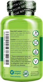 NATURELO Vegan Zinc Immune Support Capsules - Whole Food Complex with Vitamin C for Healthy Skin, Hair, and Nails - 120 Capsules (Pack of 2)
