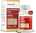 Dihydroberberine - Super Berberine - Patented GlucoVantage 810mg - 5X Absorption - with Resveratrol Cinnamon Grape Seed Extract- Support Metabolism, Digestion (90 Count (Pack of 1))