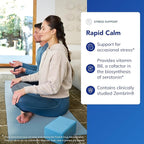 Pure Encapsulations Rapid Calm - Stress & Sleep Support Supplement - Contains Vitamin B6, Zembrin & Suntheanine L-Theanine - Non-GMO, Gluten-Free & Vegan - 30 Capsules