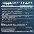 ProHealth Ashwagandha Supplement 60 Capsules, Organic Root Extract & Powder, Ashwagandha for Women & Men, Supports Stress & Sleep