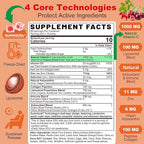Natural Liposomal Vitamin C 1000mg Gummies for Adults & Kids 9+, Vitamin C w/ 11mg Zinc, D3, Elderberry, Echinacea, Bioflavonoid, Immune Support, Whole Food VIT C from Fruits, Sugar Free, 2 Pack