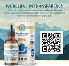 Vykee Nutrition Vitamin B2 Riboflavin Drops - Liquid B2 Supplement for Energy Metabolism, Cellular Function and Vision Support - Vegan, Non-GMO, Gluten-Free, GMP Certified - 6.5 mg, 30 Servings