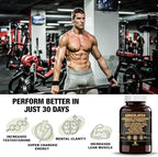 Kingslayer: 7-in-1 Testosterone Booster for Men w/KSM-66, Fadogia, Suma Root, L-Theanine, Zinc, Boron, Magnesium – Muscle, Energy, Libido & Focus