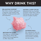 JUST INGREDIENTS Kids Nighttime Relax Drink Mix – Strawberry Limeade Flavor – 60 Servings | Magnesium, Tart Cherry & L-Theanine | Supports Evening Calm, Relaxation & Restful Sleep*