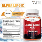 Alpha Lipoic Acid Gummies – Extra Strength ALA Antioxidant Supplement for Brain Health and Nerve Support – Non-GMO, Vegan, Gluten-Free – 60 Chewable Supplements for Antioxidant and Pain Relief (2pack)