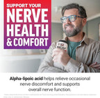 Force Factor Daily Relief Nerve Supplement with Alpha Lipoic Acid, B Vitamins, CoQ10 & Acetyl-L-Carnitine HCl for Nerve Discomfort in Hands, Feet, Toes & Fingers, Blueberry Acai, 30 Soft Chews