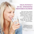 Spermidine Supplements | Supports Healthy Aging & Vitality | Promotes Cellular Renewal & Function for Longevity & Energy Support | 60 Capsules
