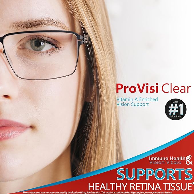 Pro VisiClear for Eyes - Vitamin A Enriched Vision Support - Vitamin Based Support to Support Vision Naturally - Natural Antioxidant Pro Visi Clear Pill Enhanced with Premium Ingredients