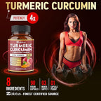 8 in 1 Turmeric Curcumin + Apple Cider Vinegar Capsules, 3 Month Supply with Ashwagandha, Ginger, Garlic Bulb, 95% Standardized Curcuminoids, Joint & Absorption Support