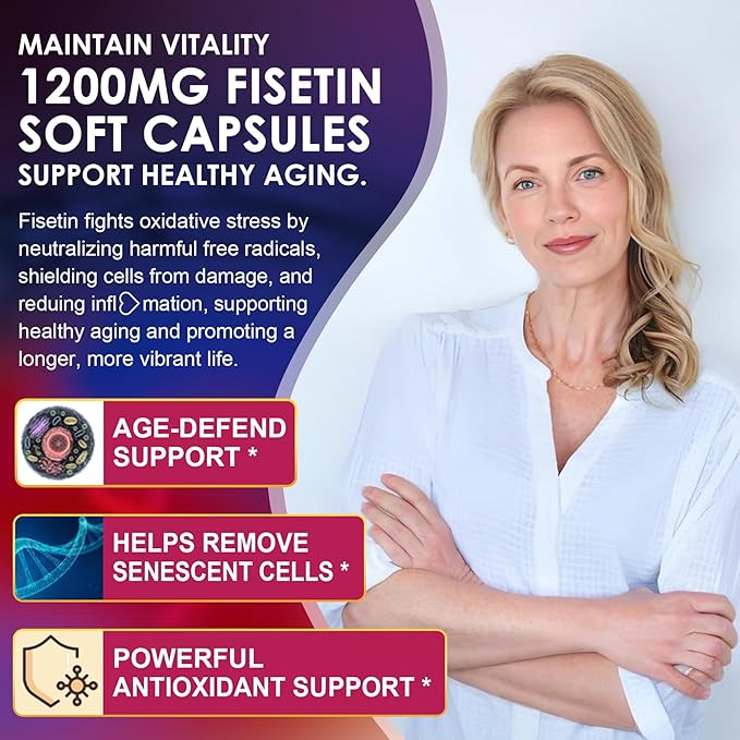 Fisetin Supplement, Potassium Citrate Gummies, 2 Pack