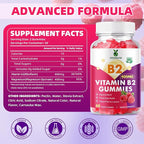 Vitamin B2 Gummies for Kids & Adults, VIT B2 Riboflavin 400mg Supplement with Magnesium for Migraine Relief & Nervous System Support, Non-GMO, Vegan, Raspberry Flavor 60 Count