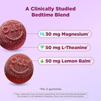 OLLY Kids Melatonin Free Sleep Gummy Supplement, Supports Sleep Quality,* Magnesium, L-Theanine, Lemon Balm, Cloudberry Peach Flavored, 25 Day Supply - 50 Count