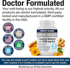 Nerve Supplement to Fortify Nerves – Doctor Formulated – Made in The USA – ALA, Vitamins B12, B6 & B1, Magnesium – 30 Capsules