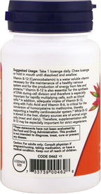 NOW B-12 5,000 mcg,60 Lozenges