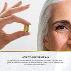 Golden After 50 VpMax-9 - Sight Care and Antioxidant Supplement with Eye Vitamins, Lutein, Lycopene and Bilberry Extract - 60 Gelatin Capsules