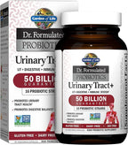 Garden of Life Dr. Formulated Probiotics Urinary Tract+ - 50 Billion CFU - Supports Digestive, Immune & Urinary Tract Health - 60 Vegetarian Capsules