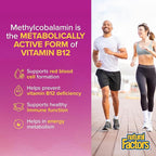 Natural Factors Methylcobalamin 10,000 mcg - Vitamin B12 Supplement in Metabolically Active Form - Supplement Supports Cell Formation & Energy Production - 30 Chewable Tablets (30 Servings)