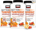 Force Factor Better Turmeric Maximum Joint Support, 1075mg Curcumin with Ginger to Support Mobility, Flexibility & Comfort, More Convenient Than Turmeric Gummies, Fruit Punch, 180 Soft Chews, 3-Pack