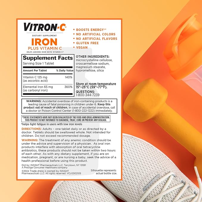 Vitron-C Multivitamin Tablet 63736012301 1 Bottle, 60 per Bottle (Pack of 12)