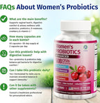 1 Body Cranberry Probiotics for Women, 50 Billion CFU, Cranberry Pills with Prebiotics, D-Mannose & Vitamin C, Vaginal Probiotics for Microbiome Balance, Digestive & Immune Support, 60 Vaginal Pills