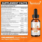 1 Packs Liposomal Vitamin C 2000mg Liquid Drop, High Absorption VC Complex Rose Hips with Echinacea, Citrus Bioflavonoids, Zinc, Vitamin D3 for Immune System & Antioxidant,2 FL Oz