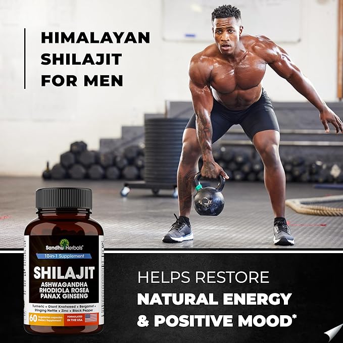 Shilajit Pure Himalayan for Men & Women | 120 Capsules with Ashwagandha | High Potency and Energy Supplement | Better Absorption than Gummies | For Extra Power and Stamina | Combo with Sea Moss