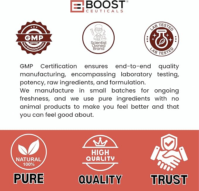 BoostCeuticals Gigartina Red Marine Algae Polysaccharides - Vegan Non-GMO Extract - Clean Immune Support Antioxidant Protection - 90 Capsules 90 Servings