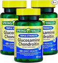 Glucosamine Chondroitin Triple Strength 40 Tablets, Glucosamina Suplemento, 1400mg Glucosamine + 1200mg Chondroitin, Daily Joint Support, Gluten Free (Pack of 3)