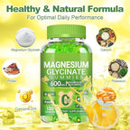 Magnesium Glycinate Gummies 600mg, Sugar Free Lemon 2pcs