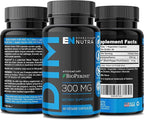 Effective Nutra Dim Supplement 300mg with BioPerine - Extra Strength Estrogen Blocker for Men & Women - Hormone & Metabolism Support - 2 Month Supply