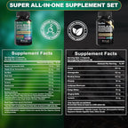 Boysea.Shilajit and Sea Moss Bundle- 90 Count - Sea Moss, Black Seed Oil, Ashwagandha, Ginger & Shilajit, Rhodiola Rosea, All in 1 Supplements (2 Pc)