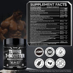 Turbo Testosterone Booster for Men, 13-in-1 Testosterone Supplement for Energy, Stamina & Muscle Complex with Tongkat Ali, KSM-66 Ashwagandha, Maca, Male Enhancing Supplement 120 Capsules