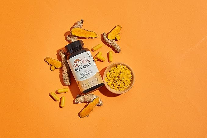 TERRA ORIGIN Turmeric with BioPerine, 60 Vegetable Capsules