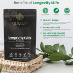 Longevity4Life - Ultimate Cellular Health Supplement - Fisetin, Taurine, Calcium Alpha-Ketoglutarate, and Spermidine Capsules for Longevity and Vitality - Made in USA - Physician Formulated