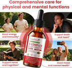 Methylated B Complex - 5000 mcg Methylcobalamin B12 & 5-MTHF Folate 1000 mcg - Vitamin B Complex Liquid Drops with B3, B6, Beetroot, Hawthorn - Energy, Focus, Heart & Brain, Sugar-Free, 2 Fl Oz