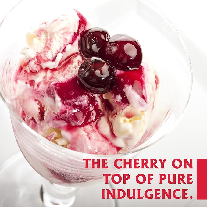 Gourmanity Cocktail Maraschino Cherries, Made from Italian Grown Marasca Cherries. Use in Manhattan, Old Fashioned, and Desserts (14.1oz Jar)