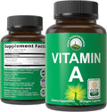Certified Organic Vitamin A 5000 IU Supplement Capsules - High Potency Vitamins - for Adults, Men, Women, Kids - Made with Carrot Juice - Great for Immune, Skin, Eye Support - Non GMO, Vegan Pills