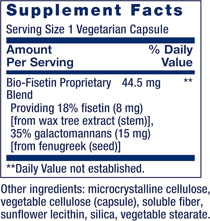 Life Extension Essential Youth L-Ergothioneine and Bio-Fisetin Cellular Health Capsules, 30 Count Each