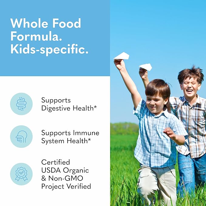 Garden of Life Raw Probiotics Kids - 5 Billion CFU - Whole Food Probiotic for Gut Health & Immune Support - for Children Ages 1 Year & Older - 60 Servings