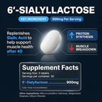 Muscle Health - Enhance Muscle Mass & Strength, Fast Workout Recovery, Reduce Fatigue & Boost Exercise Performance, 6-Sialyllactose (6-SL), 900mg, 90 Tablets (4-Pack | Best Value)