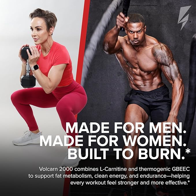 InnoSupps Volcarn 2000 - L-CARNITINE Advanced Energy Liquid | ATP Enhancer with GBEEC | Boosts Energy, Enhances Focus, Caffeine Free, No Artificial Sweeteners | 32 Servings (Tropical Blast)
