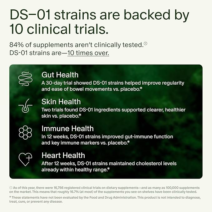Seed DS-01 Daily Synbiotic - Prebiotic and Probiotic for Women & Men - Digestive Health, Gut Health, Immune Support, Bloating & Constipation Relief - Vegan & Shelf-Stable - 60-Day Refill (120ct)