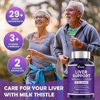 32-in-1 Liver Cleanse Detox & Repair - Liver Support Supplement with Milk Thistle, Artichoke Extract, Dandelion Root & Beetroot Powder for Liver Health - 1250mg per Serving (60 Capsules)