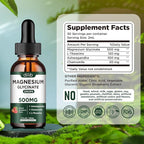 Magnesium Glycinate Supplement, Magnesium Liquid Drops with Magnesium Glycinate 500mg Ashwagandha, L - Theanine, Chamomile -Support Stress Relief, Bone, Muscle, Mood Vegan Natural Strawberry Flavor