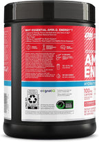 Optimum Nutrition Amino Energy Powder Plus Focus, with BCAA, Electrolytes, and Caffeine, Strawberry Burst, 65 Servings (Packaging May Vary)