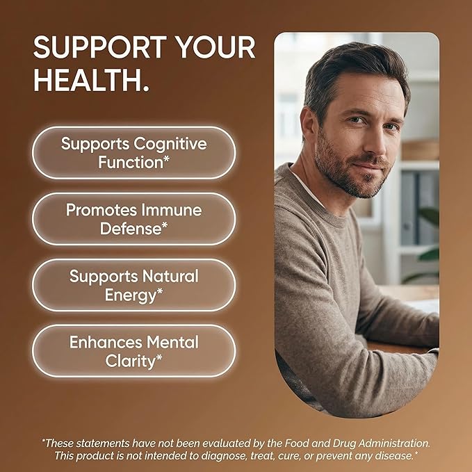 Mushroom Supplement Liquid Drops with Lions Mane Turkey Tail Cordyceps Reishi Chaga Shitake Maitake Tremella Oyster Mushrooms Poria Supplement and Enokitake Mushrooms Complex Blend by Clean Nutra