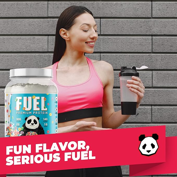 Underground Bio Labs Panda Fuel Premium Protein Whey,Hydrolyzed Collagen,Casein,Probiotics, Enzymes, Keto Friendly,Time Release, 25 Servings (2.5 Pound, Fruity Cereal)