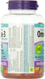 Webber Naturals Triple Strength Omega-3 with CoQ10 enteric coated 900 mg Omega-3 (EPA ? DHA)/ 100 mg CoQ10, 80caps by Webber Naturals