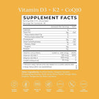 CYMBIOTIKA Vitamin D3 + K2 + CoQ10 Liquid, Vitamin D Supplement for Immune Support, Heart Health & Bone Health, Energy Booster, Liposomal Delivery, Vegan, Keto Ingredients, Tangerine Flavor